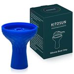 Hookah Bowl Phunnel Shisha Bowl - Kitosun Hookah Accessories 70 Degree Durable Silicon Hookah Head 15-18 Grams Flavors for Smoking Work Great with Lotus Heat Management Device (Blue)