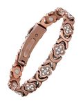 Jecanori Women's Pure Copper Bracelet, Ultra Strength Magnetic Copper Bracelets for Women, Effective Healing Magnet Bracelets, 8.07"(20.5cm) long, Copper