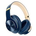 DOQAUS Wireless Headphones, [90 Hrs Playtime] Bluetooth Headphones with 3 EQ Modes, Hi-Fi Stereo Over Ear Headphones with Microphone and Comfortable Earpads for iPhone/PC/Travel/Office (Navy Blue)