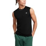 Champion Men's Double Dry Muscle Tank, Men’s Sleeveless Tee, Muscle Tee (Reg. or Big & Tall), Black, X-Large