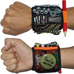 Magnetic Wristband with 20 Strong Magnets for Holding Screws , Nails , Drill Bits . Best Unique Tool Gift for Men , Father Dad , DIY Handyman , Husband , Boyfriend , Him , Women , by MEBTOOLS