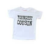 baby wish Youngest Cousin White T-Shirt for Boys and Girls T-Shirt