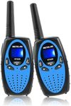 Retevis RT628 Kids Walkie Talkies, Long Range 2 Way Radio 22 Channel, Durable Toy Birthday Gifts for 6-12 Year Old Boys and Girls, Handheld Walkies Talkie for Outside Hiking Camping(Black Blue 1 Pair)