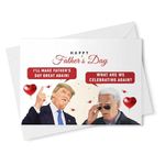 Funny Biden and Trump Father's Day Card - Card For Dad, Card For Him, Father's Day Card, Funny Card For Him, For Grandad, Gift For Dad [00465]