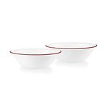 Corelle Style Chip Resistant 1qt (0.95L) Rimmed Bowl Red 2-Pack, Model: N/A