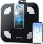 RENPHO Smart Scale with Endless Power, Solar-Powered Scale for Body Weight, No Batteries Needed, Digital Bluetooth Body Fat Scale, Body Composition Monitor with Smart App, 400 lbs-Elis Solar 1