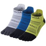 TRIWONDER 3 Pairs Toe Socks Five Finger Socks Running Socks Ankle Socks Breathable Sport Sock Mini Crew Socks (Low Cut, M)