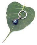 Evil Eye Keychain for car men & women handmade cone shape Turkish Blue Evil Eye Beads for Good Luck Protect from Negative (Blue)