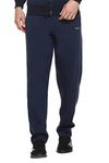 GODFREY Men's Regular Fit Trackpants with Zipper Pocket, Stretchable Track Pants for Running, Jogging, Gym, Yoga Size - Large (L / 40) Navy