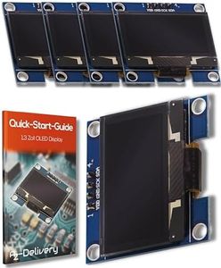 AZDelivery 5 x Écran OLED I2C 128 x 64 Pixels, Caractères de Couleur Blanche, SSH1106 1,3 Pouces Compatible avec Arduino et Raspberry Pi incluant Un E-Book!