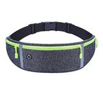 Synaty Waist Bag for Men & Women, Stylish Slim Fanny Pack Casual Sling Shoulder Chest Pack with Adjustable Strap for Walking Cycling Running Hiking Hold Phones, Keys, Cards (Grey)