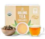 Soeos Organic Oolong Tea, 100 Tea Bags, 6.3 oz, Premium, Fresh and Healthy Oolong Tea