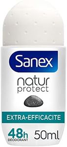 SANEX - Déodorant à Bille Natur Protect Extra Efficacité - Déodorant pour Homme et Femme à la Pierre d'Alun - Efficacité 48 h - Sans Alcool, Sans Colorants - 50 ml