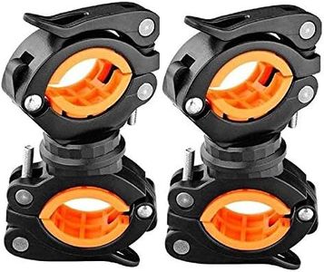 COSOOS 2 Pack Flashlight Mount Holder, Universal Bicycle Led Light Mounting Holder 360° Rotation Clip Clamp for Flashlight, Cycling, Riding