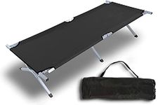 PAVITYAKSH Folding Single Person Bed/Sleeping Cots - Portable Beach Bed Cot, for Home, Office, Lawn, Picnic, Camping, Travel/Outdoor Purpose Metal Single Bed