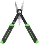HURRICANE 8" Quick Turn Snap Ring Pliers with Interchangeable Tips, Straight and 90° Curved Tips, HRC40-45 Hardness, Includes 4 Pairs of Tips for Precision Work, Ideal for Car Repair & Construction