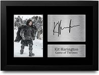 HWC Trading FR Kit Harington Gift A4 Printed Autograph FRAMED Jon Snow Game of Thrones Gifts Print Photo Picture Display