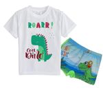 Unisex Swimming Costume for Kids Boys and Girls (Style-Dino, Assorted Trunk Design/Color May Vary) (12-13 Years, Print1)