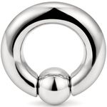 Cisyozi 6G 8G Titaniumm Septum Rings Captive Bead Gauges Tunnels Earrings stretching kit Hypoallergenic Medical Implant Septum Nose Lip PA Ring Hoop Earring Piercing Jewelry Women Men 12mm 14mm 16mm,