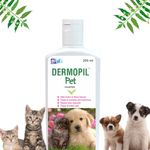 pil Dermopil Puppy & Kitten Pet Shampoo With Sulfur & Neem Extracts|Treats & Prevents Skin Infections|Repels Ticks & Fleas Naturally For Cat And Dogs (200 Milliliter)