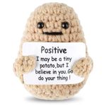 DSLSQD Mini Funny Potato Doll, 3 Inch Cute Wool Funny Knitted Potato, Positive Gifts Funny Gifts Potato for Birthday Gifts Room Party Decoration Encouragement