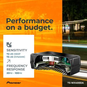 Pioneer Active Subwoofer with Built-in Class-D Amplifier, 250W – Space Saving