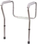 HealthSmart Toilet Safety Rails, Toilet Seat Handles, Safety Frame for Toilet with Adjustable Height, Bathroom Safety & Stability System