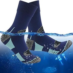 RANDY SUN Men's Waterproof Neoprene Socks Hiking Wind Resistant Outdoor Wick Dry Ultra-Lightweight Liner Socks 1 Pair (Navy Blue,Medium)