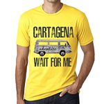 Men's Graphic T-Shirt Adventure Wait for Me in Cartagena Eco-Friendly Limited Edition Short Sleeve Tee-Shirt Vintage Birthday Gift Novelty Lemon XL