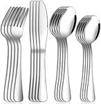 16 Piece Silverware Set - Service for 4 - Wildone Stainless Steel Flatware Serving Set - Cutlery Set - Knives, Fork, and Spoon - Utensil Sets - Dishwasher Safe - Stunning Polished Finish