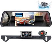 LeeKooLuu Backup Camera Mirror Plug and Play - Easy Set up Clear Image Color Night Vision Rear View Mirror Kit DIY Guide Lines Waterproof HD 1080P 4.3" Monitor with for Car/Truck/SUV/Minivan LK1