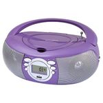 HANNLOMAX HX-321CD Portable CD/MP3 Boombox, AM/FM Radio, Bluetooth, USB Port for MP3 Playback, Aux-in, LCD Display, AC/DC Dual Power Source. (Purple)