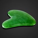 Pinkcity Creation :Jade Stone Gua Sha Tool - Asian Beauty Secret, for Facial Microcirculation/Removes Toxins/Prevents Wrinkles/Boost Radiance of Complexion - 100% Authentic & Genuine Jade