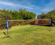 Wollowo 6m Foldable Portable Badminton Volleyball Net Frame Stand, FREE Shuttlecocks and Carry Bag