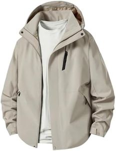 YAFINMO Unisex Waterproof Windproof Windbreaker Multipocket Zip Up Hooded Rain Jacket Hiking Cycling Travel Rain Coat Jacket