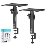 Vondynote Set of 2 Studio Monitor Stands Desktop Clamp Speaker Stands Height Adjustable