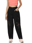 Only Women's Regular Jeans (15288755-Jet Black_Jet 28)