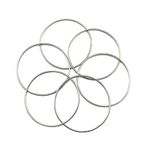 SATYAM KRAFT 6 Pcs Metal Ring for Dream Catcher Macrame Floral Hoop Wreath Craft for Balcony, Cafe Decoration Other DIY Projects handicrafts Decoration Wall Hanging Craft (6 Pieces) (Silver, 6 inch)