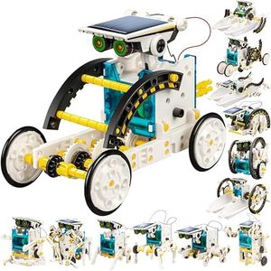 STEM 13-in-1 Solar Power Robots Creation Toy, Educational Experiment DIY Robotics Kit, Science Toy Solar Powered Building Robotic Set Age 8-12 for Boys Girls Kids Teens to Build