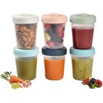 BEABA Toddler Food Storage Set - 6 Clip Portions (6x250 ml), Assorted (913499)