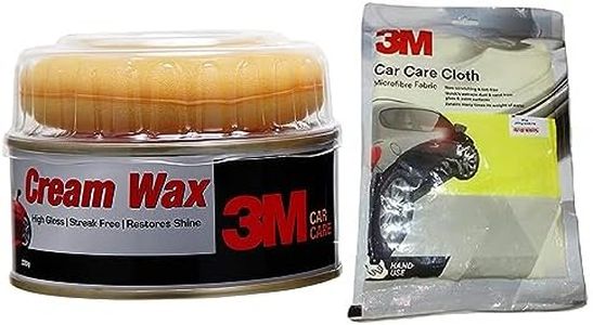 3M Car Care Cream Wax & Microfiber Cloth - 1