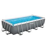 Bestway Power Steel Swimming Pool Complete Set | Above Ground Rectangle Paddling Pool, 18' x 9’