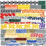 TEESE 370pcs Technic-Pin-Axle-Connectors Universal-Joint-Bush-Bricks-Set, Compatible with Technic-Parts, for MOC Technic-Project-Bulk-Blocks(Random Color)