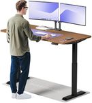 Desktronic Height Adjustable Desk 160 x 80 cm - Fast Dual Motor Sit Stand desk - Very Stable Electric Standing Desk - One-Piece Tabletop Stand Up Desk- Touchscreen controller Standing Desk