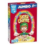 LUCKY CHARMS - JUMBO SIZE PACK Cereal Box with Marshmallows, 825 Grams Package of Cereal, Frosted Cereal With Marshmallows