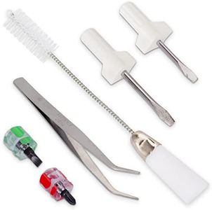 6 PCS Sewing Machine Cleaning Kit, Overlock & Serger Service/Repair Tool Kit - Set of Different Size Screwdrivers, 1 Tweezer and 1 Double Headed Lint Brush for Your Machine