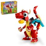 LEGO Creator Red Dragon 3in1 Animal Toy Set 31145 (149 Pieces)