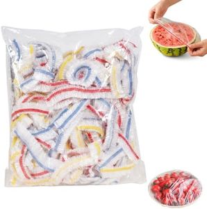 Disposable Stretch Food Covers for Bowls Reusable Fresh Keeping Bags (White X100)