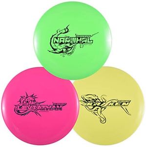 Divergent Discs 3-Disc Beginner Disc Golf Starter Set | Putter, Midrange, and Driver Disc | Max Grip Set for Beginners