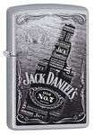 Zippo Jack Daniel's Bottle Windproof Lighter - Satin Chrome